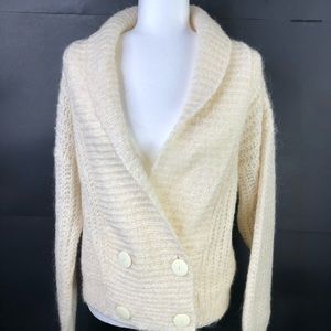 BHS Womens Cream 14 Wool mix Cardigan Sweater